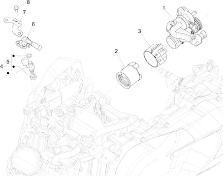 Corps papillon - Injecteur - Raccord d'admission