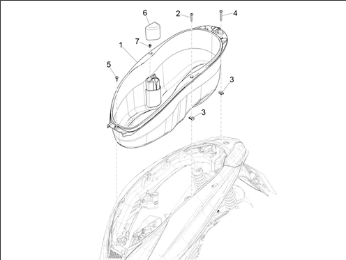 Logement casque - Dessous de selle