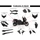 FAIRINGS/BODY PARTS FOR MAXISCOOTER YAMAHA 125-300-400 XMAX 2018> GLOSS BLACK -P2R- 15 PARTS KIT