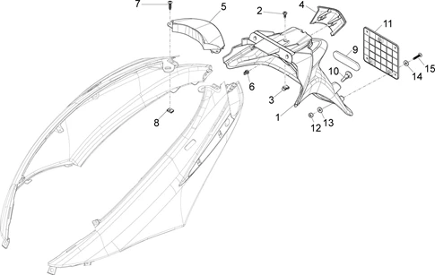 Couvercle arrière - Pare-boue