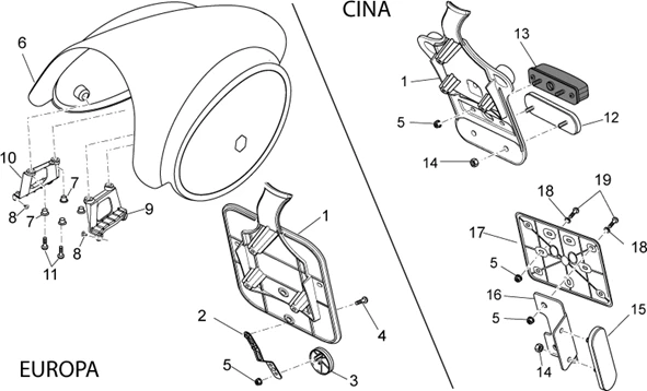 Carrosserie arriére II- Porte-plaque