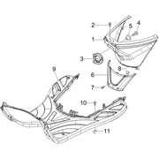 Protection centrale - Repose-pieds