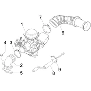 Carburateur complet - Raccord d'admission