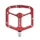 FLAT PEDAL-FOR BMX/DOWNHILL - SWITCH GAP RED ALU - Threaded 9/16 WITH SILVER GRIP PINS (PAIR)