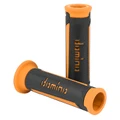 GRIP - DOMINO ORIGINAL- ON ROAD A350 GREY ANTHRACITE/ORANGE 120 mm OPEN END (PAIR).