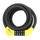 ANTITHEFT FOR BICYCLE- COMBINATION COILED CABLE AUVRAY Ø12 mm LONG 1.50 M - MATT BLACK ( WITH BRACKET)
