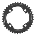 CHAINRING FOR MTB- Ø104 - 4arms-FOR DOUBLE- 38T. Ø104 2X10 OUTER BLACK STRONGLIGHT . 10 Speed SHIMANO XT M785 (FOR "INNER" 24/26T. ) NON THREADED Thickness 5 mm