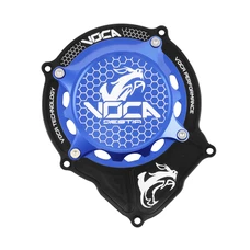 CARTER ALLUMAGE 50 A BOITE VOCA RACING POUR MINARELLI 50 AM6/BETA 50 RR/RIEJU 50 MRT/SHERCO 50 SM-R, SE-R ALU CNC NOIR/BLEU