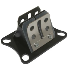 CLAPET 50 A BOITE FIBRE POUR MINARELLI 50 AM6/DERBI 50 SENDA, GPR/MBK 50 X-POWER/YAMAHA 50 TZR/PEUGEOT 50 XPS/RIEJU 50 RS1, SMX/GILERA 50 SMT, RCR/APRILIA 50 RS/GENERIC 50 TRIGGER (SUPPORT ALU)  -P2R-