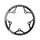 CHAINRING FOR ROAD BIKE- 5 Arms- 51T.Ø 130 -OUTER- ALUMINIUM BLACK- 7075 TA HEGOA (SHIMANO TYPE) 10/11 SPEED-.