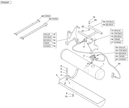 Réservoir carburant GPL (Pick)