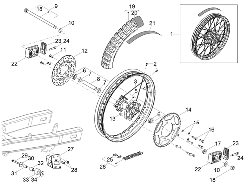 Roue arrière