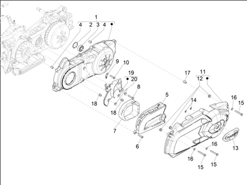 Couvercle carter - Refoidissement carter