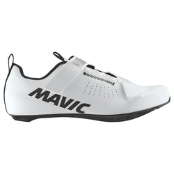 CHAUSSURE ROUTE MAVIC ASKIUM BLANC 40 SERRAGE VELCRO FIXATION 3 POINTS COMPATIBLE LOOK/SHIMANO (PAIRE)