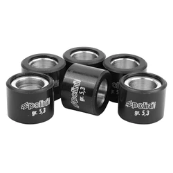 GALET/ROULEAU SCOOT POLINI 19x15,5 5,3g HI SPEED POUR PIAGGIO 50 ZIP 2T ET 4T 2000>, TYPHOON 1999>, LIBERTY 2T ET 4T, NRG, VESPA LX 2T ET 4T/GILERA 50 STALKER, RUNNER, DNA, ICE (PAR 6) (242.088)