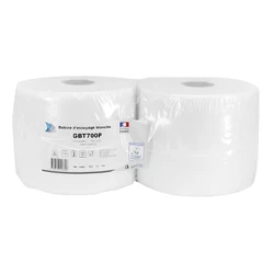 PAPIER BOBINE ESSUIE-MAIN BLANC (2 BOBINES - 1000 FEUILLES dim 20x25 cm) -SELECTION P2R