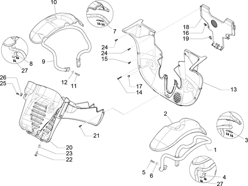 Logement roue - Garde boue