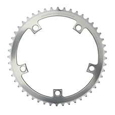 CHAINRING FOR TRACK BIKE- 5 Arms- 46T.Ø 144 ALUMINIUM SILVER 7075 FOR CHAIN 3.17mm (1"1/8) TA