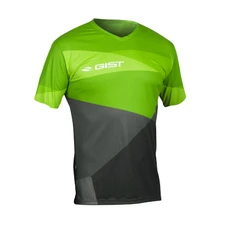 ADULT CYCLING JERSEY - GIST G-OUT-SHORT SLEEVES - for GRAVEL / MTB - GREEN/BLACK L -5362