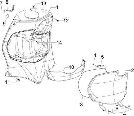 Coffre avant - Contre-tablier