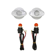ECLAIRAGE DECO REPLAY CAT'S-EYES OVALE TRANSPARENT/BLANC AMPOULE ORANGE (L 71mm / H 36mm / L 12mm) **