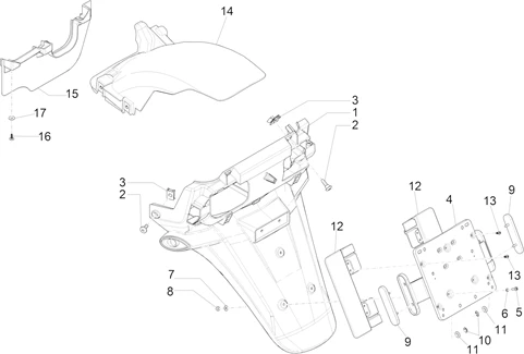 Couvercle arrière - Pare-boue