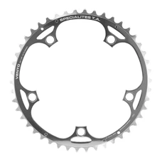 CHAINRING FOR ROAD BIKE - 5 Arms- Ø 135 TA VENTO 46 Teeth- EXTERNAL - SILVER ALU 7075-CAMPAGNOLO TYPE 9/10 Speed.