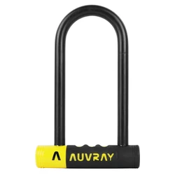 BICYCLE ANTITHEFT-U LOCK AUVRAY ALARM 90x210 GREY Ø. 14mm (KEY LOCK)WITH AUDIBLE ALARM