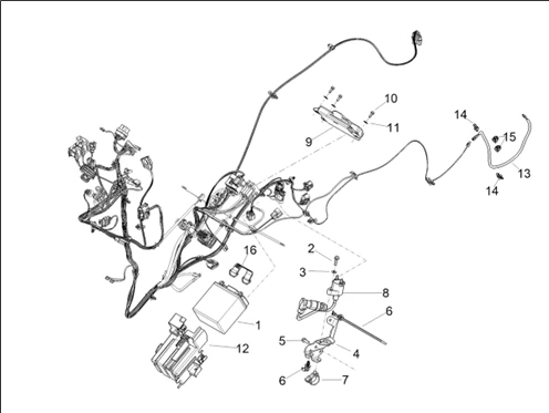 Circuit electrique arrière