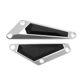 PROTECTION/COUVRE CARTER PARTIEL MOTO POUR YAMAHA 700 MT-07 2014> ALU CNC ARGENT/NOIR (PAIRE)  -AVOC-