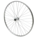 ROUE CITY PATIN 650X30A (26x1 3/8) AVANT JANTE ET MOYEU ALU AXE PLEIN (35-590) (VENDU AVEC ECROU 9X100) JANTE 21C