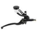 MAITRE CYLINDRE DE FREIN SCOOT UNIVERSEL AVANT AVEC BOCAL SEPARE DIAM 42mm ALU CNC NOIR DROIT (RETRO DIAM 10 mm) (PAIRE) -P2R