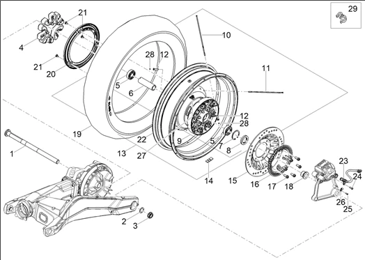 Roue arrière