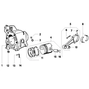 Groupe cylindre-piston-axe