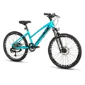 VELO MUSCULAIRE VTT 24 LEADER FOX CAPITAN 2025 FILLE BLEU TURQUOISE 8V (TAILLE ENFANT 135 à 145 cm) -MECANIQUE A DISQUE