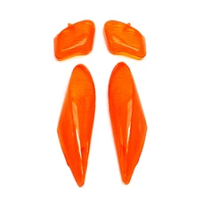 LENS FOR FLASHER FOR SCOOT MBK 50 BOOSTER NG 1995>1998/YAMAHA 50 BWS NG 1995>1998 FRONT+REAR ORANGE (x4) -REPLAY