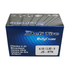 CHAMBRE A AIR CHARIOT ET BROUETTE 4.10/3.50-6 DELI VALVE COUDE JS 87N