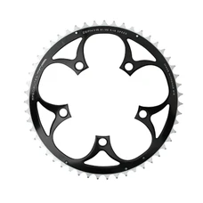CHAINRING FOR ROAD BIKE- 5 Arms- 51T.Ø 110 -OUTER- ALUMINIUM BLACK- 7075 TA ZEPHYR (SHIMANO TYPE) 9/10Speed.
