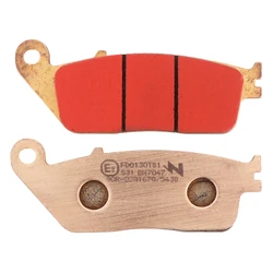 PLAQUETTE DE FREIN NEWFREN POUR HONDA 500 CB F 2013>, 500 CBR R 2013>, 650 CBR F 2014> / YAMAHA 125 VP X-CITY 2008>2013 AV (L 102mm - H 39mm - P 9.8mm) (FD0130TS) (TOURING METAL FRITTE)