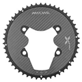PLATEAU ROUTE 4BRA D.110 POUR SHIMANO ULTEGRA R8100 MICHE X2 RD R81 50DTS EXTERIEUR ALU, CARBONE NOIR 12V.