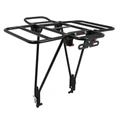 PORTE BAGAGE VELO ARRIERE PLATEFORME P2R PLIABLE SUR LES COTES (SANS OUTIL) ALU NOIR MAT 29''/26" (POIDS MAXI 10KGS) - COMPATIBLE FREIN A DISQUE