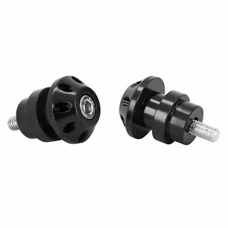 DIABOLO MOTO M8 ALU CNC TETE FRAISEE NOIR (PAIRE) -AVOC