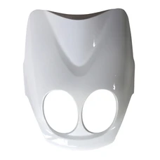 CARENAGE/TABLIER AV SCOOT ADAPTABLE MBK 50 OVETTO 2008>/YAMAHA 50 NEOS 2008> BLANC BRILLANT (SUPERIEUR)  -P2R-