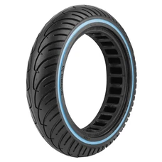 PNEU TROTTINETTE PLEIN CROSS 8.5 X 2.00 NOIR LISERET BLEU - LARGEUR INTERIEUR 37 mm