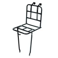 LUGGAGE RACK - FRONT - BASIL LARGE - MATT BLACK  26"/28" - ON FORK EYELETS/ON BAR WITH HOOKS (28x31x27 cm) COMPATIBLE MIK SYSTEM