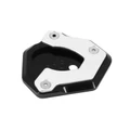 EXTENSION/AGRANDISSEUR BEQUILLE LATERALE MOTO POUR KAWASAKI 900 Z900, 650 Z650 ALU CNC NOIR/ARGENT  -AVOC-
