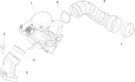 Carburateur complet - Raccord d'admission