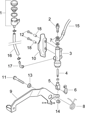 Pompe frein arrière