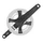MANIVELLE DROITE + GAUCHE ROUTE CAMPAGNOLO 13V. RECORD CARBONE/TITANE NOIR 170mm