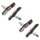 BRAKE PADS FOR MTB- THREADED STUD ASSYMETRIC- NEWTON 72mm ORANGE/GREY/BLACK SHIMANO TYPE (2 PAIRS)